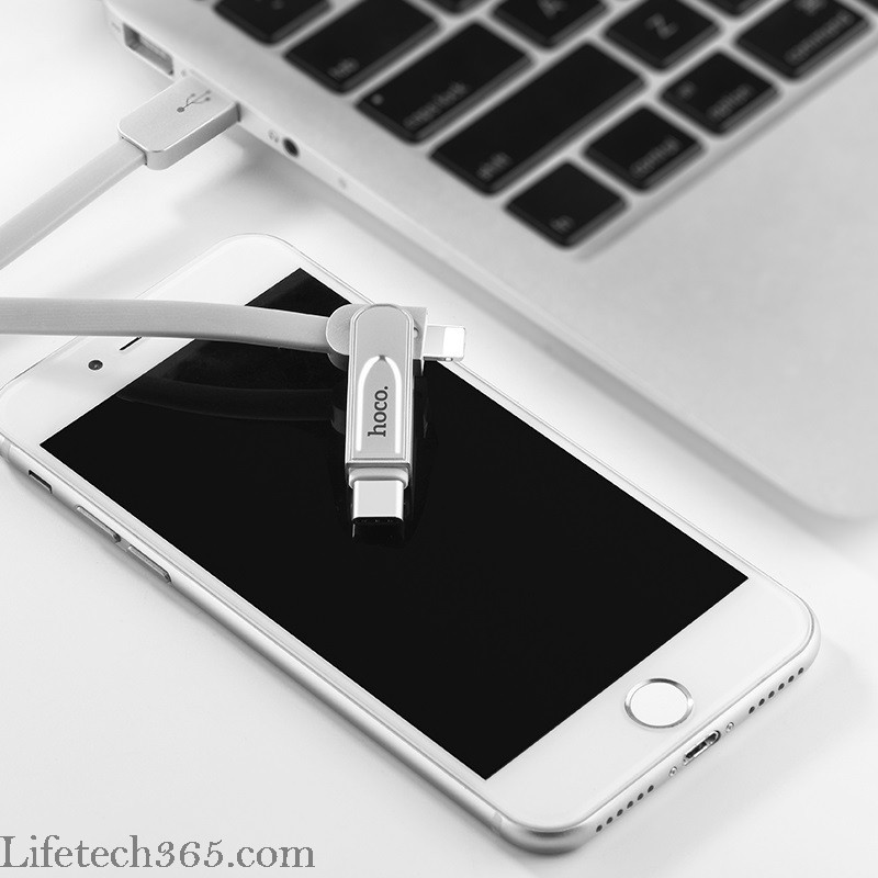Hoco U24 – Cáp sạc 3 trong 1 cao cấp Lightning + Micro USB + Type C