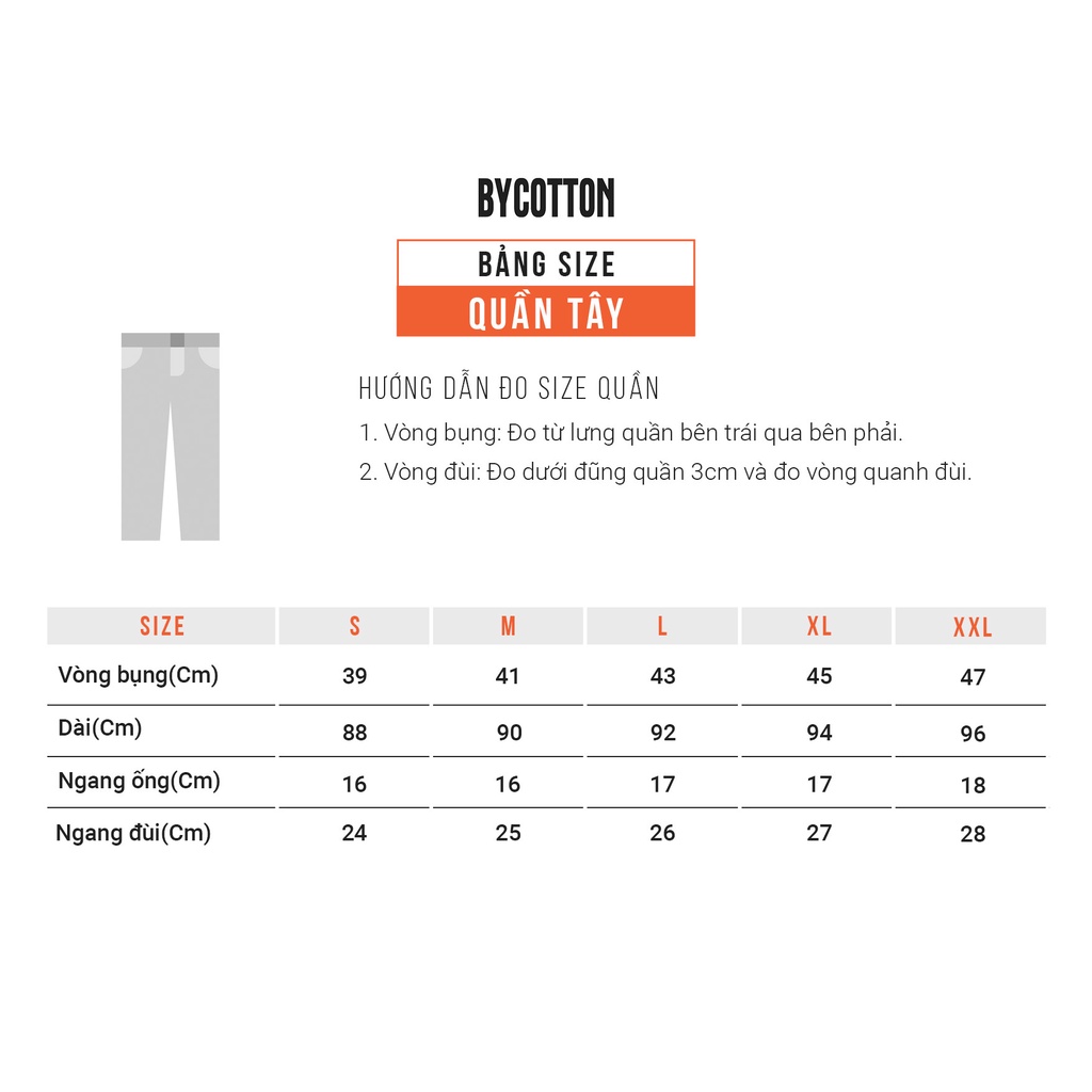 Quần Tây Dài Nam Màu Xám Đậm BY COTTON Dark Grey Basic Trouser