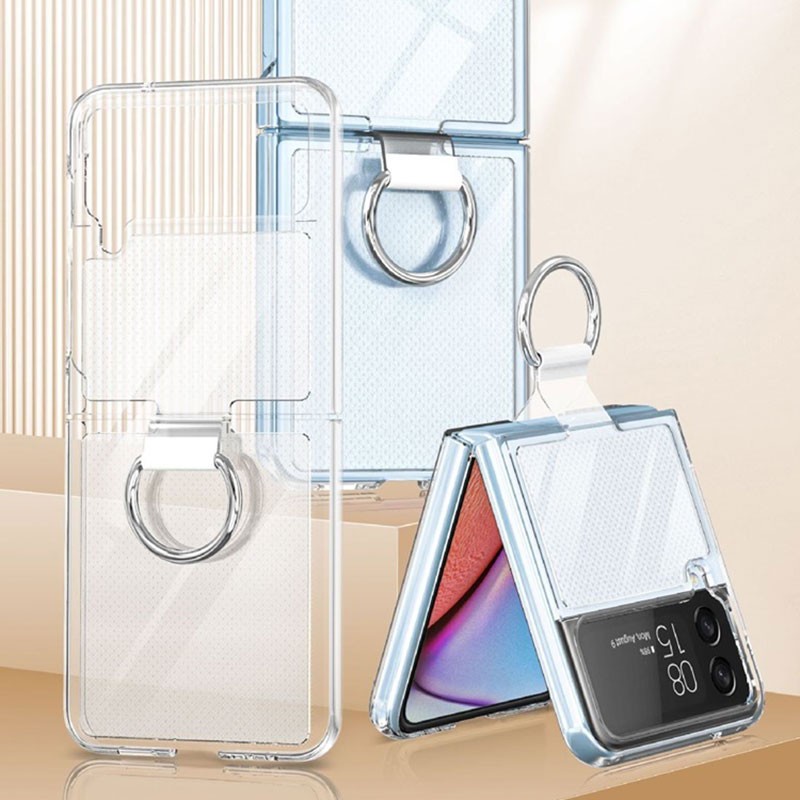 Ốp lưng Galaxy Z Flip 4 Likgus trong suốt có ring