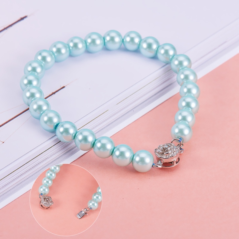 1 Hộp Chốt Cài Bằng Đồng Thau Với Hạt Ngọc Trai Kim Cương Giả Kèm Móc Khóa Vòng Tay