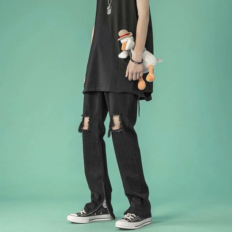 Quần Jean Rách Thời Trang Nhật Bản Dành Cho Nam Giới Size S-3XL