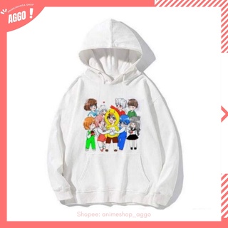 Áo Hoodie Nam Nữ Hero Team Mini World màu trắng