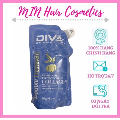 HẤP DẦU PHỤC HỒI COLLAGEN DIVA REPAIR HAIR PROTECT COLOR 500ML HÀNG CÔNG TY