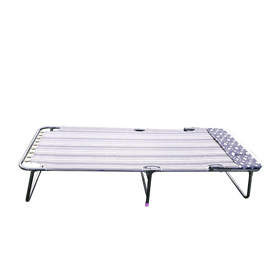Giường xếp lưới thổ cẩm khung sơn tĩnh điện cao cấp rộng 72cm thương hiệu Võng Xếp Thảo Điều - G7