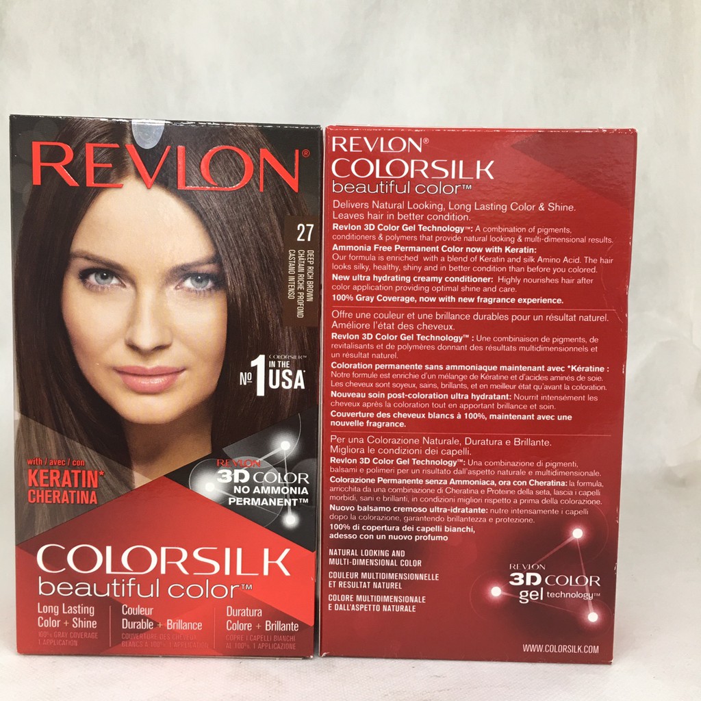 Thuốc Nhuộm Tóc Revlon Colorsilk Màu 27 Nâu Chocolate Sẫm