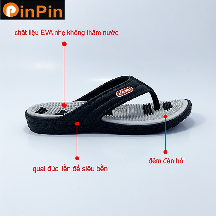 dép nam kẹp PinPin quai đúc liền đế chất liệu eva nhẹ Gai Massge đệm êm không thấm nước - dw092