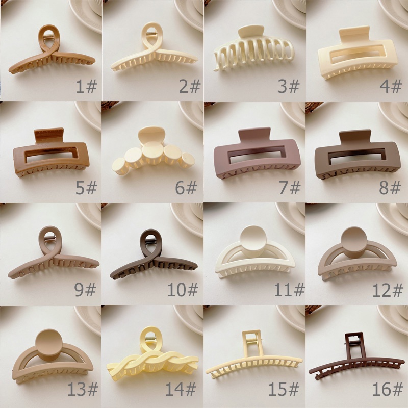 Kẹp tóc hình cá mập màu cà phê phong cách Hàn Quốc