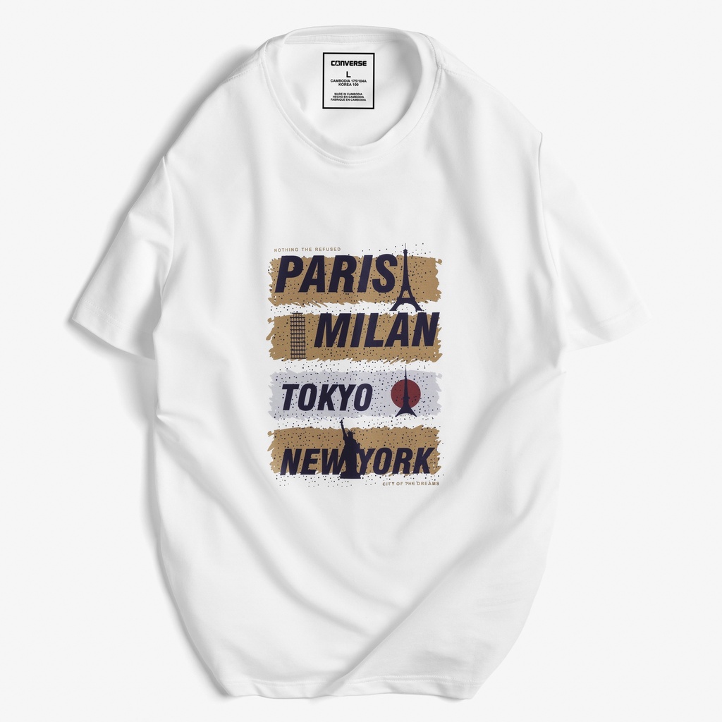 Áo Thun Paris milan tokyo new york trip to the city Nam Nữ Unisex, Áo Phông POLOMAN IN HỌA TIẾT MẪU CV 01