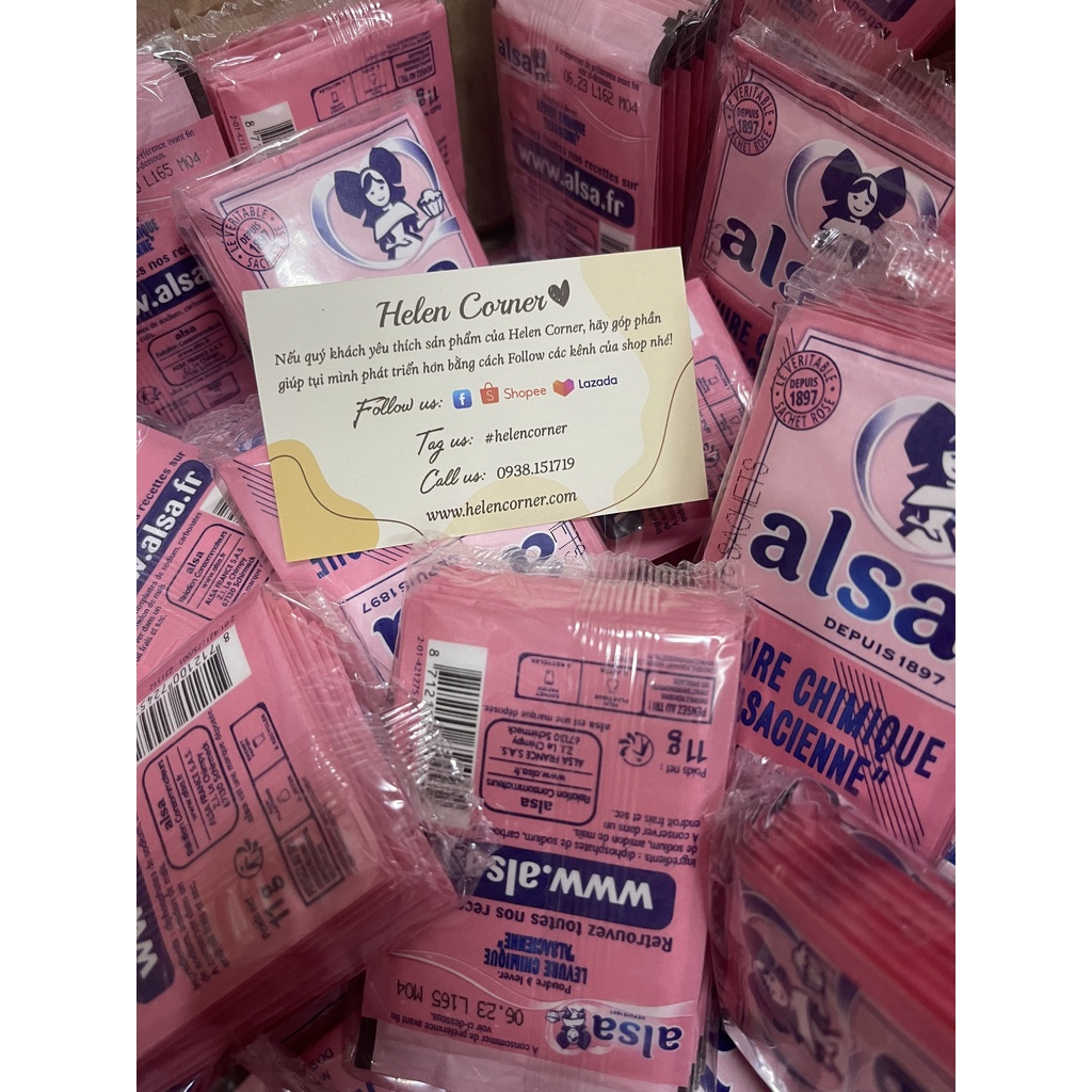 Bột nổi (Baking powder) Alsa set 8 gói/ 1 gói 11gram