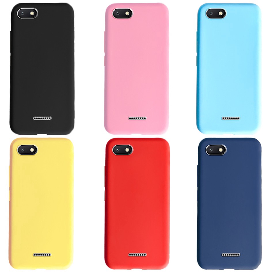 Ốp điện thoại TPU nhám màu trơn xinh xắn cho Xiaomi Redmi Note 6 Pro 6 6A