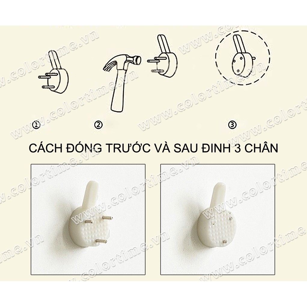 20 Đinh 3 chân treo tường treo tranh Canvas - ĐINH TREO TRANH TREO TƯỜNG