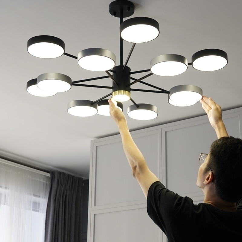 Đèn thả trang trí phòng khách / ngủ / phòng ngủ phong cách bắc âu hiện đại 3 màu tùy chọn led đèn treo trần