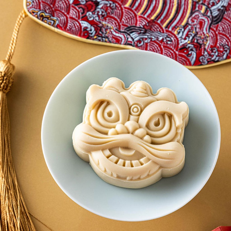 Khuôn Làm Bánh Trung Thu 75g Hình Sư Tử Bằng Nhựa