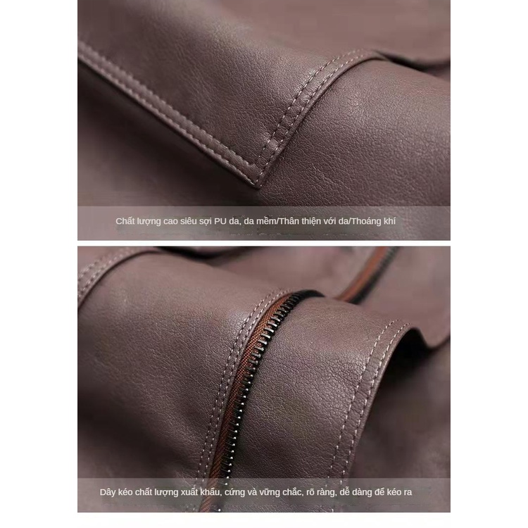 Áo khoác da phong cách Hàn Quốc cá tính cho nữ