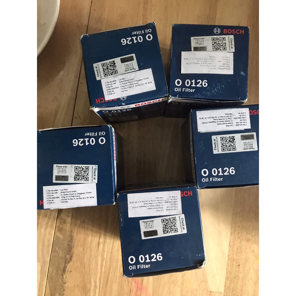 Lọc nhớt BOSCH Chính hãng cho Honda city, Accord 2.0, CRV, Jazz, Civic 1.8-2.0