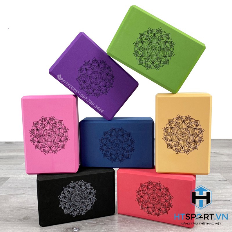 Yoga Block In Hoa Mandala, Gạch Tập Xốp Eva Cứng Gấp 3 Lần Loại Gạch Tập Thông Thường Hỗ Trợ Tập Luyện, Tạo Hiệu Quả Cao