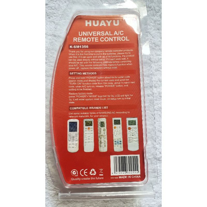 REMOTE ĐIỀU KHIỂN MÁY LẠNH SAMSUNG ĐA NĂNG HUAYU 1356