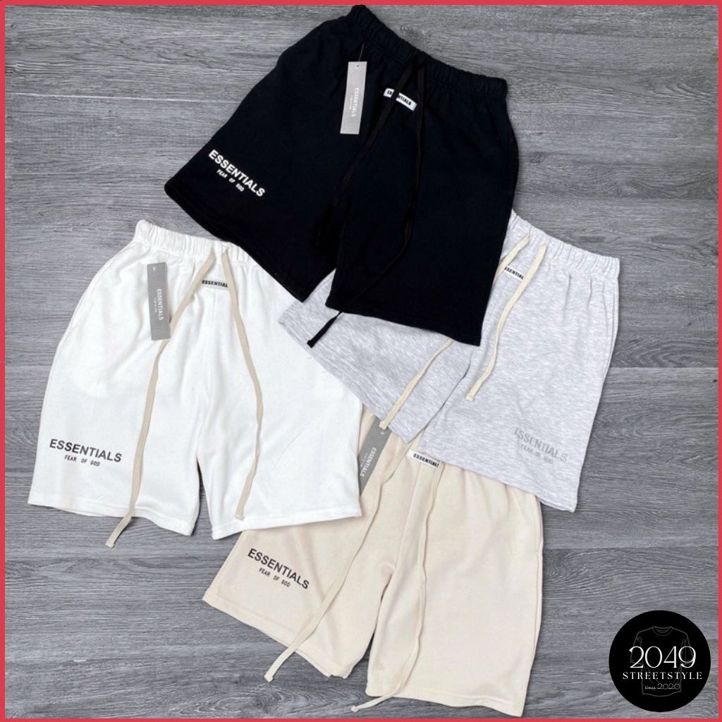 Quần short nỉ cotton Essentials , quần nam nữ unisex , 2049 Streetstyle ST21