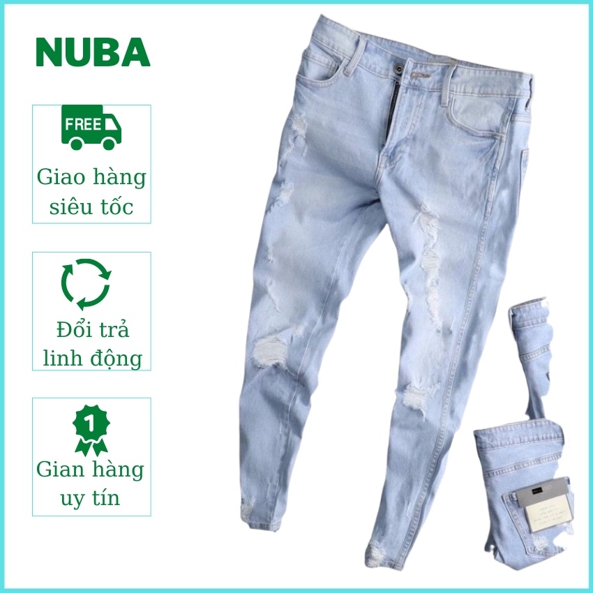 Quần jean nam cao cấp đẹp giá rẻ giống hình giống mẫu,quần bò nuba 6