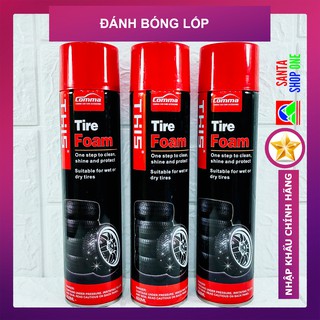 [ĐỘC QUYỀN] Chai Xịt Dưỡng Bóng Lốp - Bọt Vệ Sinh Lốp Ô Tô Xe Máy - Chống Nứt Lốp Xe - THS Tire Foam - SANTA