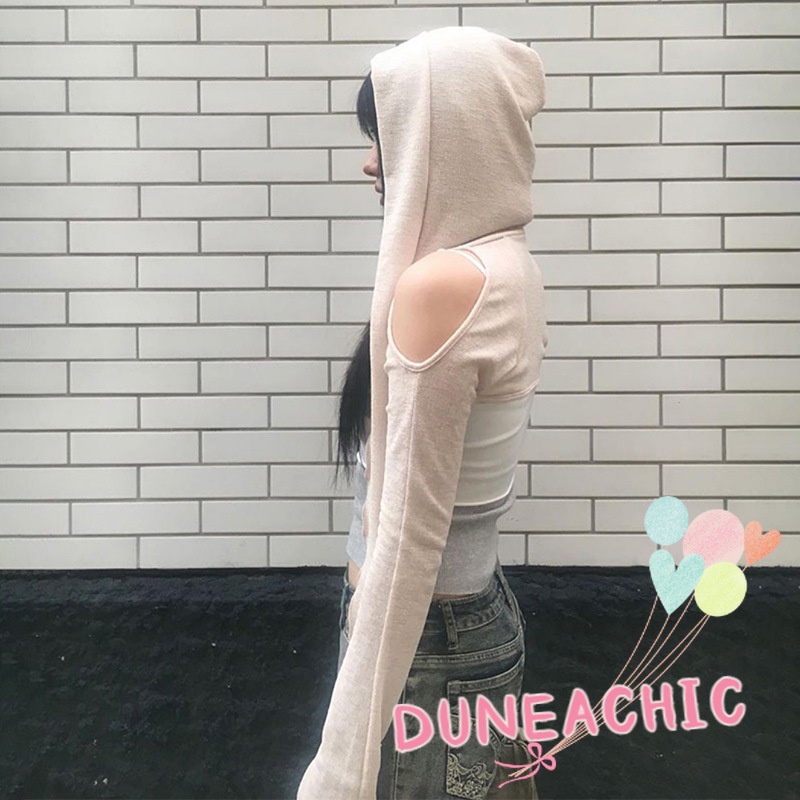 DUNEA Áo Thun Lửng Tay Dài Thời Trang Quyến Rũ Cho Nữ