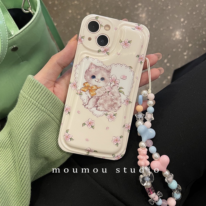 Ốp điện thoại nữ mềm họa tiết chú mèo kiểu Nhật Bản sáng tạo cho iPhone 11 12 13promax X/XR