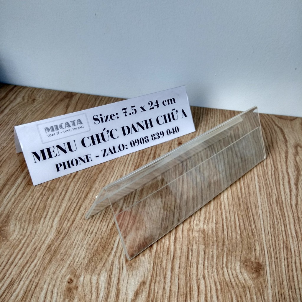 KỆ CHỨC DANH MICA 24 X 7.5 CM