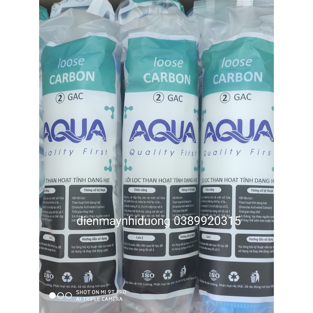 Lõi lọc nước 123 Aqua First cho máy lọc nước RO