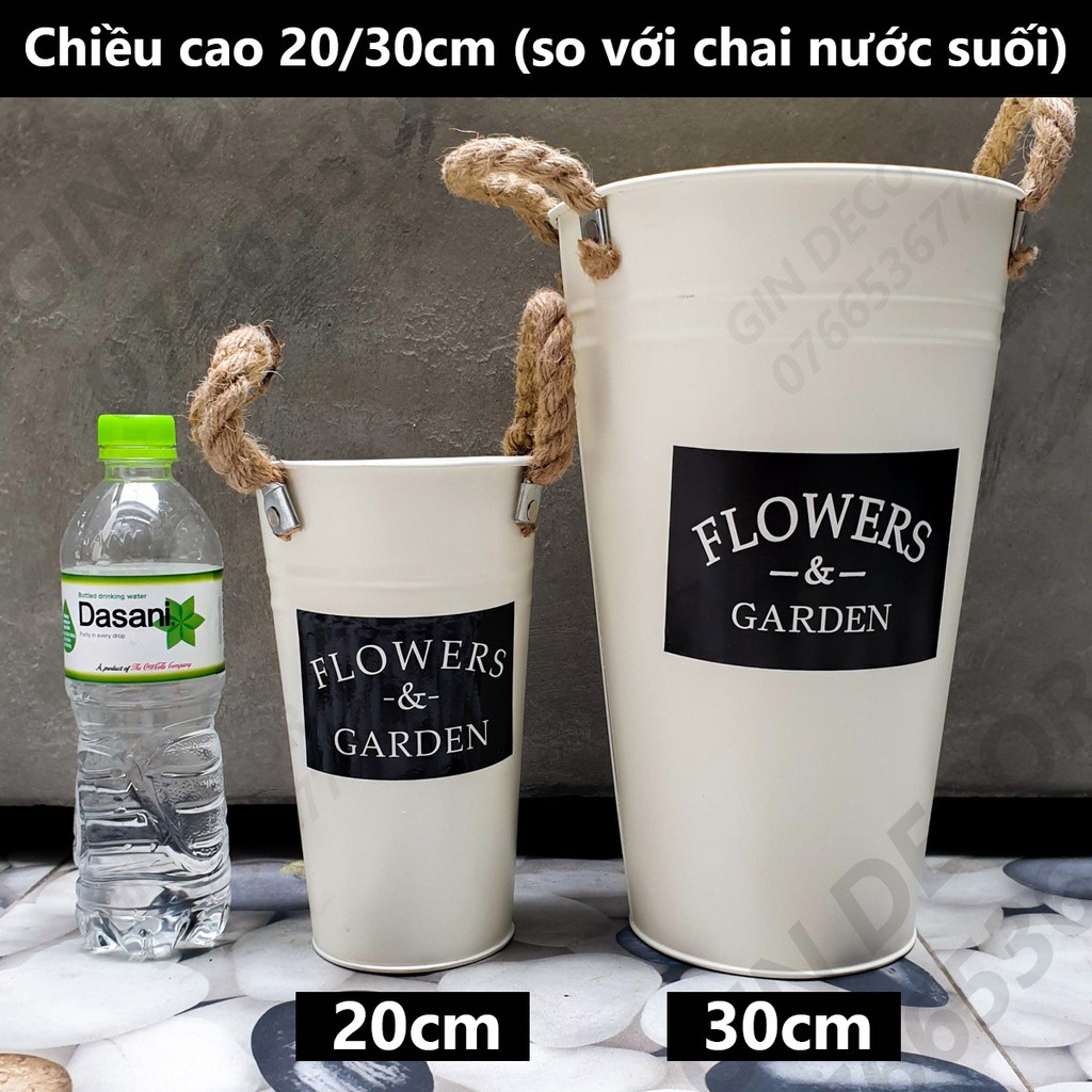 [Mã LIFE10K15 giảm 10K đơn 20K] Bình bông lọ hoa Flowers &amp; Garden (cao 20cm / 30cm, hàng có sẵn)