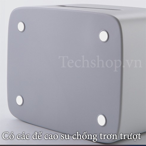 Hộp đựng giấy ăn để bàn ecoco e1602 có chia ngăn và khe để điện thoại tiện nghi