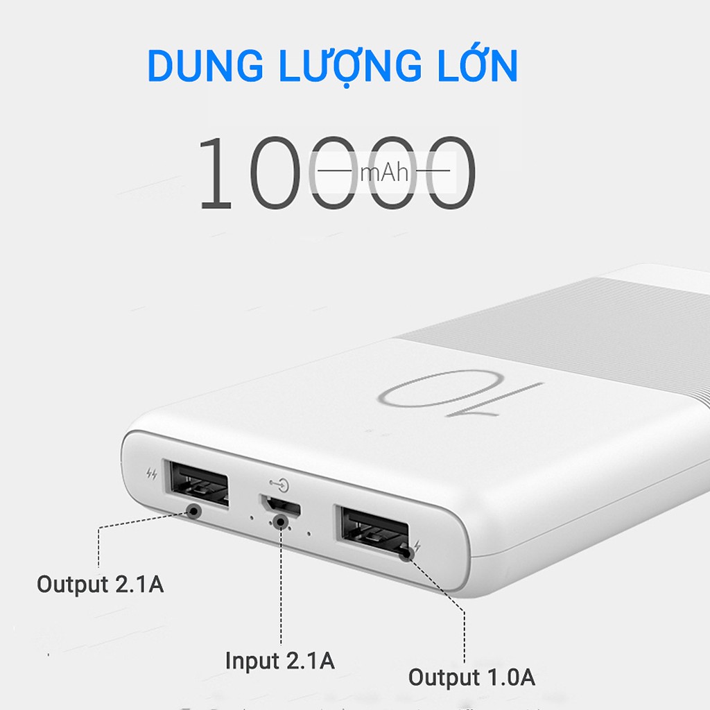 Pin sạc dự phòng Golf G80 10000mAh Candy Power Bank [PHÂN PHỐI CHÍNH HÃNG, BẢO HÀNH 1 NĂM]