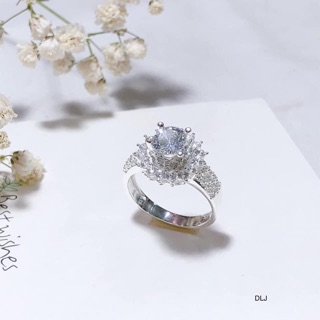 NHẪN SEN ĐÍNH ĐÁ CAO CẤP - NHẪN NỮ BẠC TA