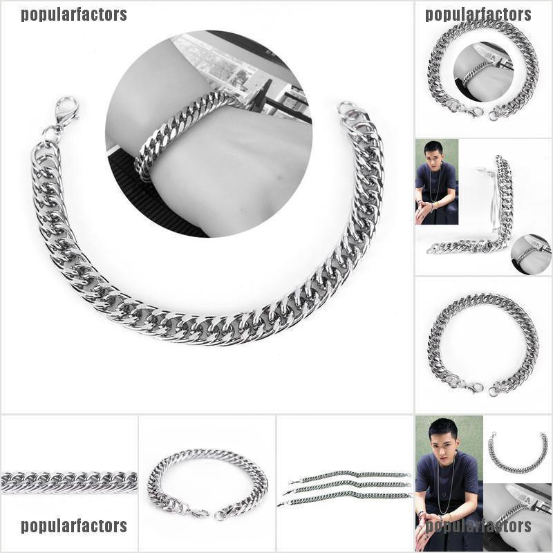 Vòng Đeo Tay Dạng Xích Bằng Thép Không Gỉ