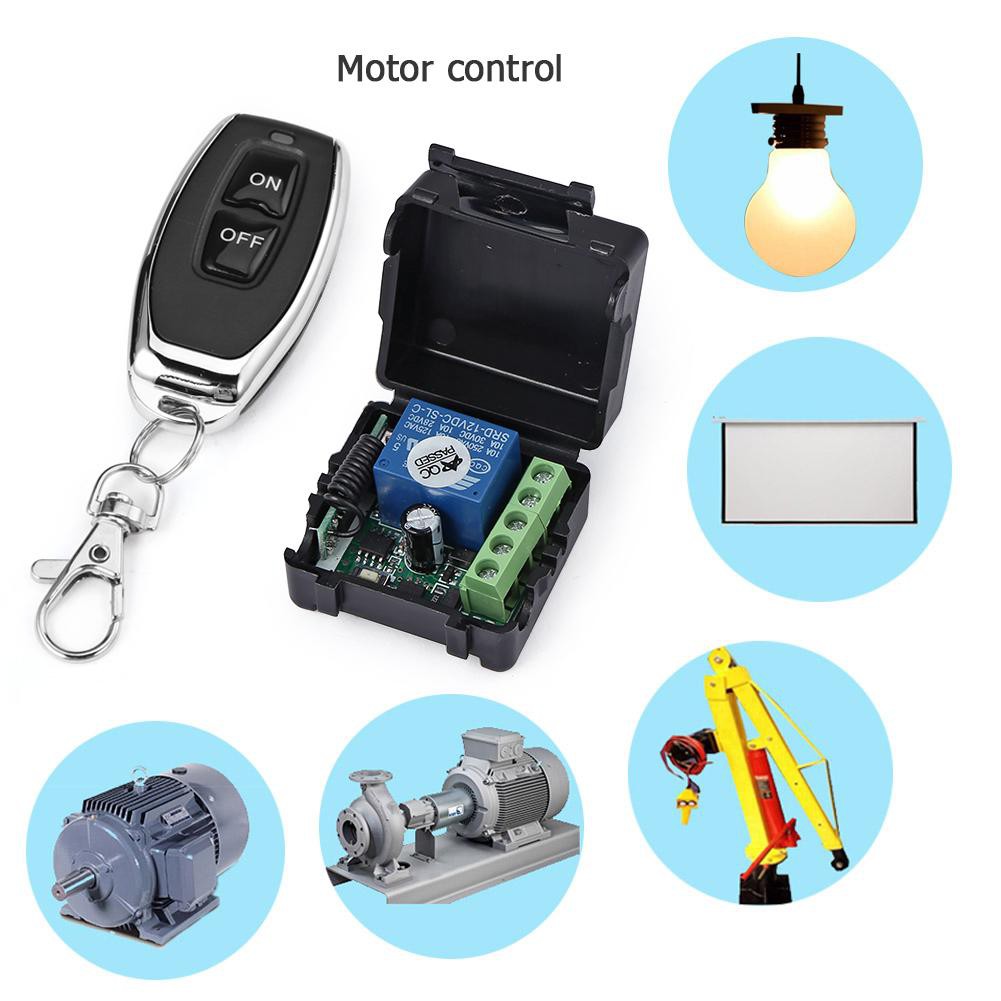 DC12V Relay 1CH Wireless RF Garage Door Remote Control Switch Transmitter