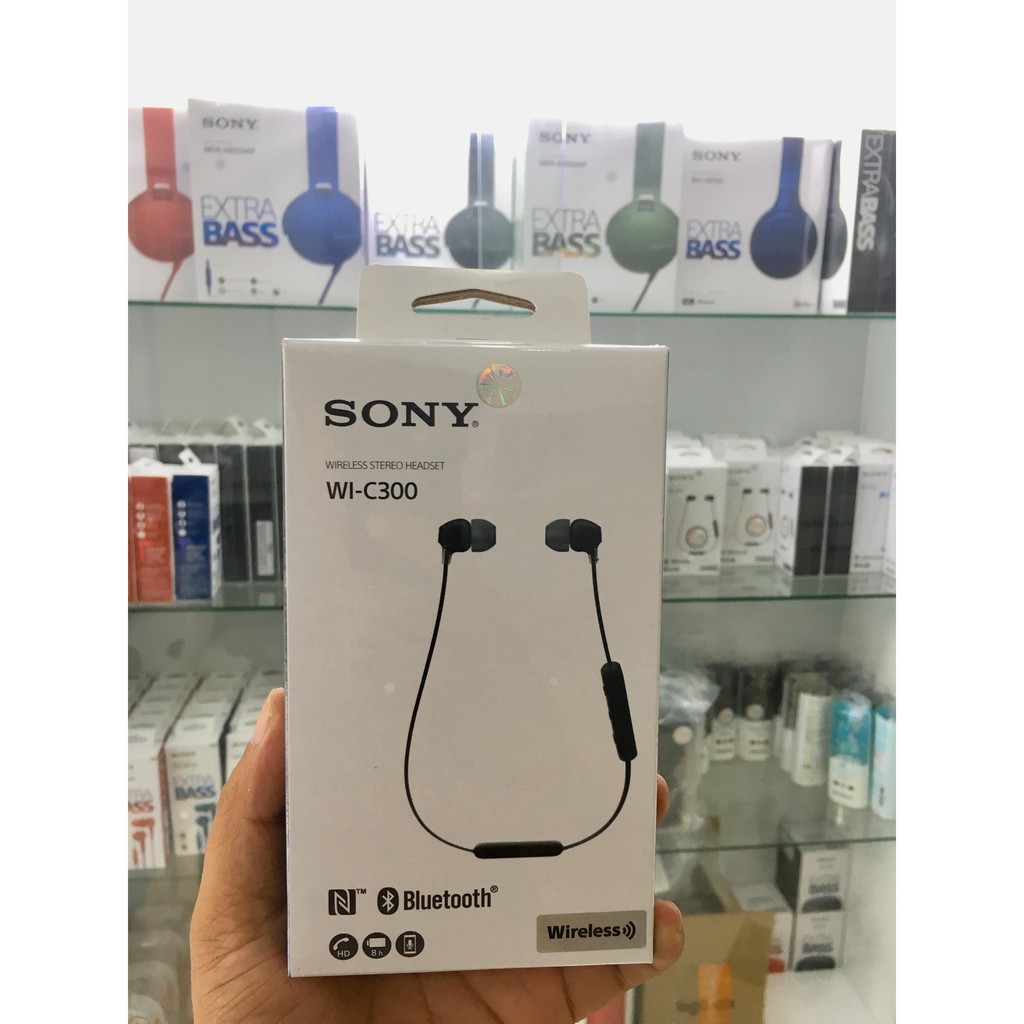 [Mã 159ELSALE hoàn 7% đơn 300K] Tai Nghe Không Dây Bluetooth Sony WI-C300 - Chính Hãng Nguyên Seal Mới 100%