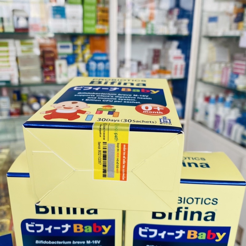 ✅ [Chính Hãng] Hỗ trợ bé ăn ngon, tăng đề kháng - Men vi sinh cho bé Bifina Baby Nhật Bản- Hộp 30 gói