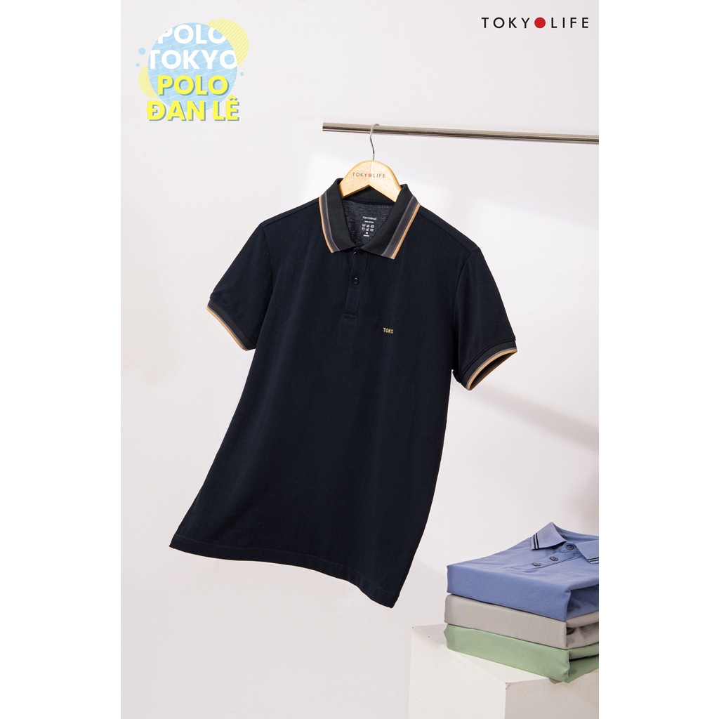 Áo Polo Nam GOLD cổ phối sọc 2 màu, vải cotton thoáng khí TOKYOLIFE I7POL807K