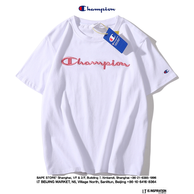 Áo Thun Ngắn Tay Thêu Chữ Champion