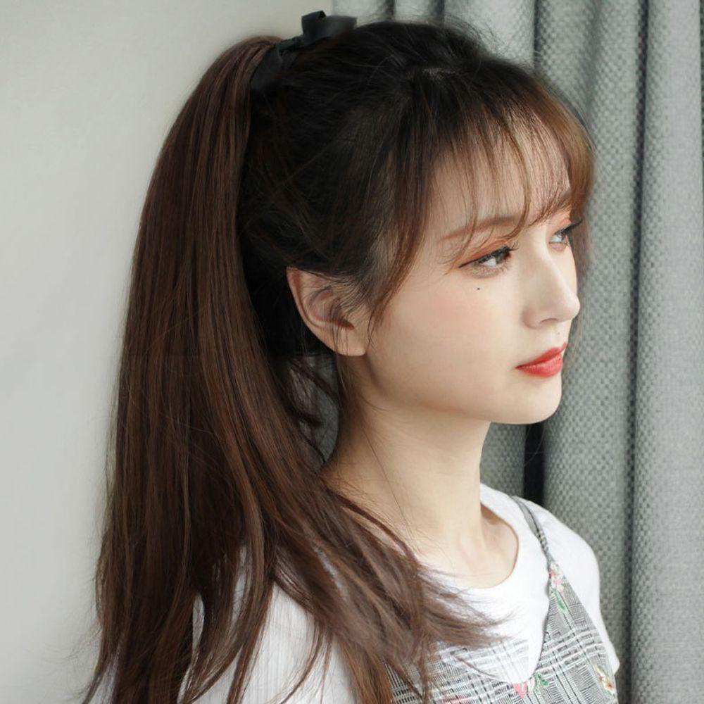 PRESTON Tóc Đuôi Ngựa Thẳng Bằng Sợi Tổng Hợp Chịu Nhiệt Tự Nhiên Dành Cho Nữ