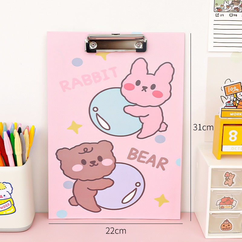 Kẹp Tài Liệu A4 / Trình Ký Kết Hợp Thước Kẻ Họa Tiết Cute Cho Học Sinh File Kẹp Giấy Bìa Trình Kí Dễ Thương