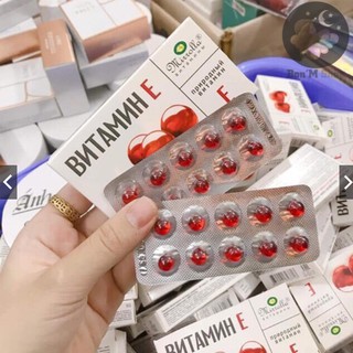 Vitamin E Đỏ Nga Chính Hãng ( dạng vỉ 20 viên )