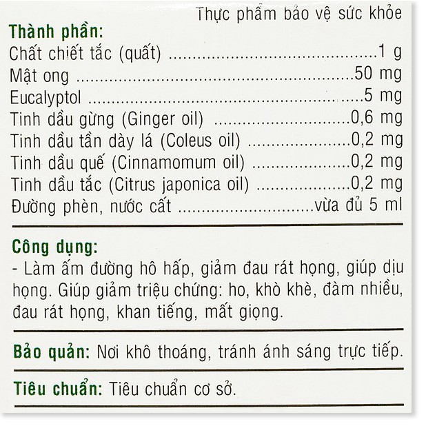 Siro Ong Vàng (Dạng Gói)- 30 gói