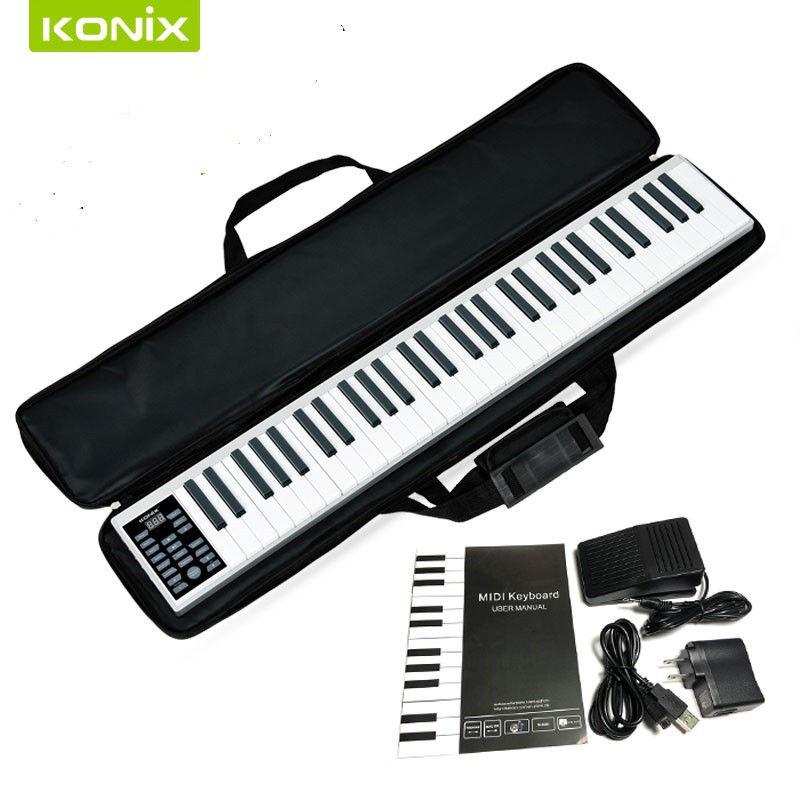 Đàn Piano điện 61 phím cảm ứng lực Konix Flexible PZ61