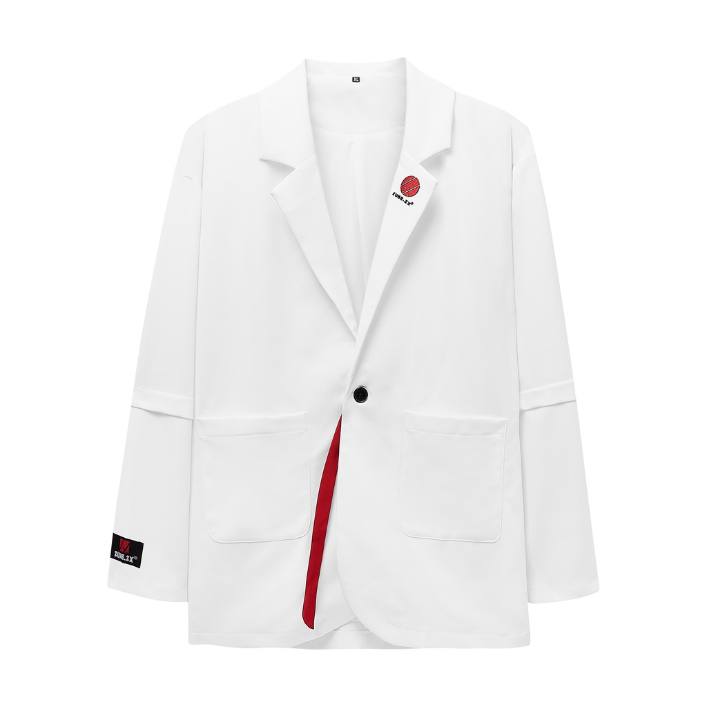MARU BLAZER - WHITE (Áo vest thêu logo ZUNEZX) | BigBuy360 - bigbuy360.vn