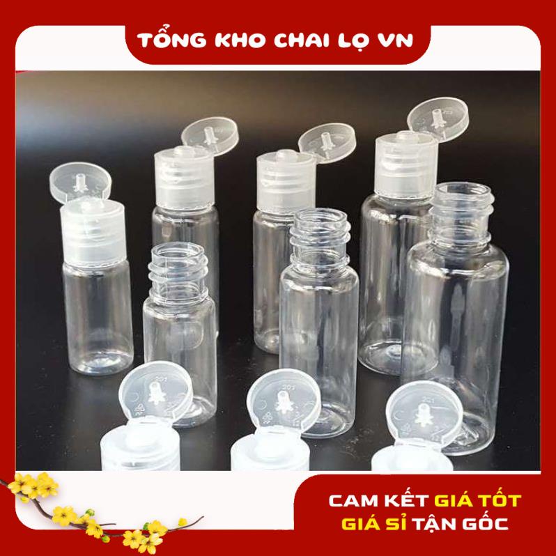 Chai Chiết Mĩ Phẩm ❤ SIÊU RẺ ❤ [20ml,30ml] Chai lọ nhựa pet nắp bật chiết mỹ phẩm , phụ kiện du lịch