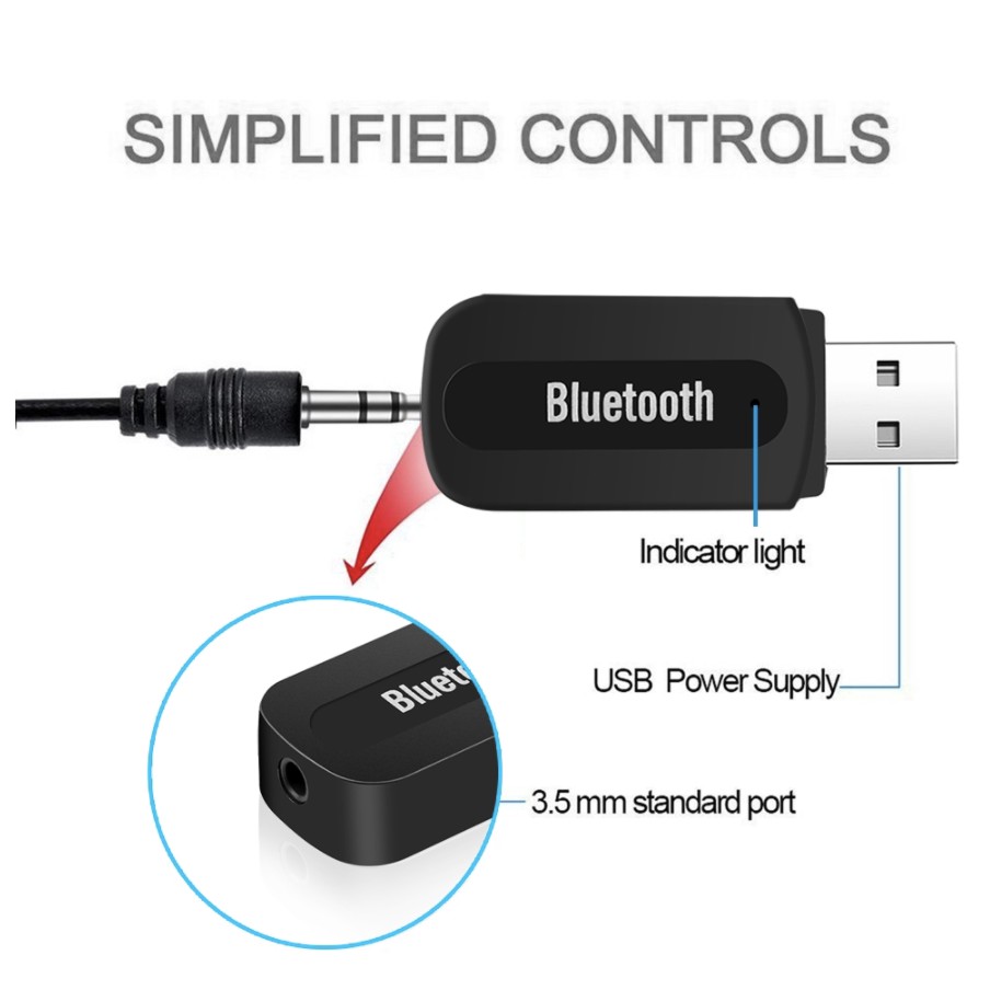 USB âm thanh Bluetooth 5.0 chuyển từ jack 3.5mm  sang bluetooth tốc độ cao