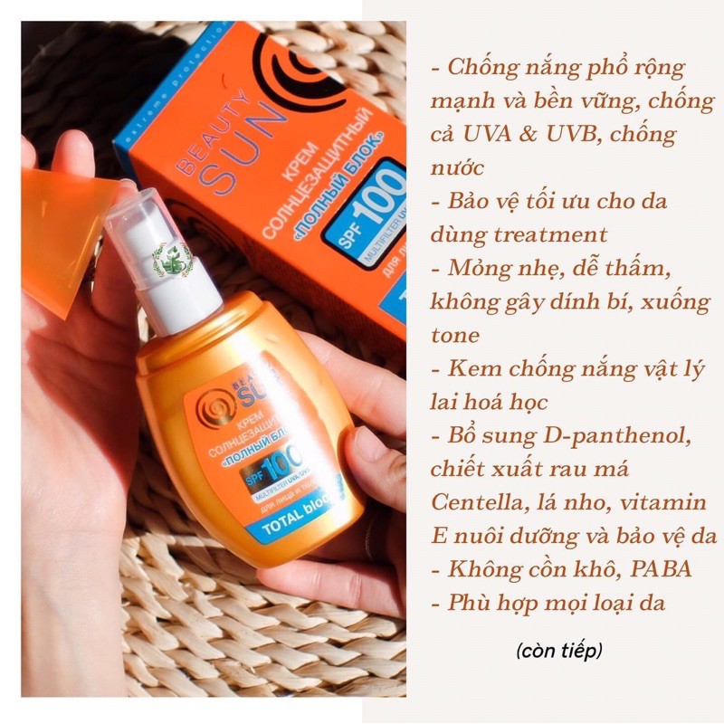 Kem chống nắng Floresan SPF 100 - Total Block