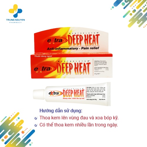 Kem bôi da giảm đau Extra Deep Heat (Tuýp 30g)