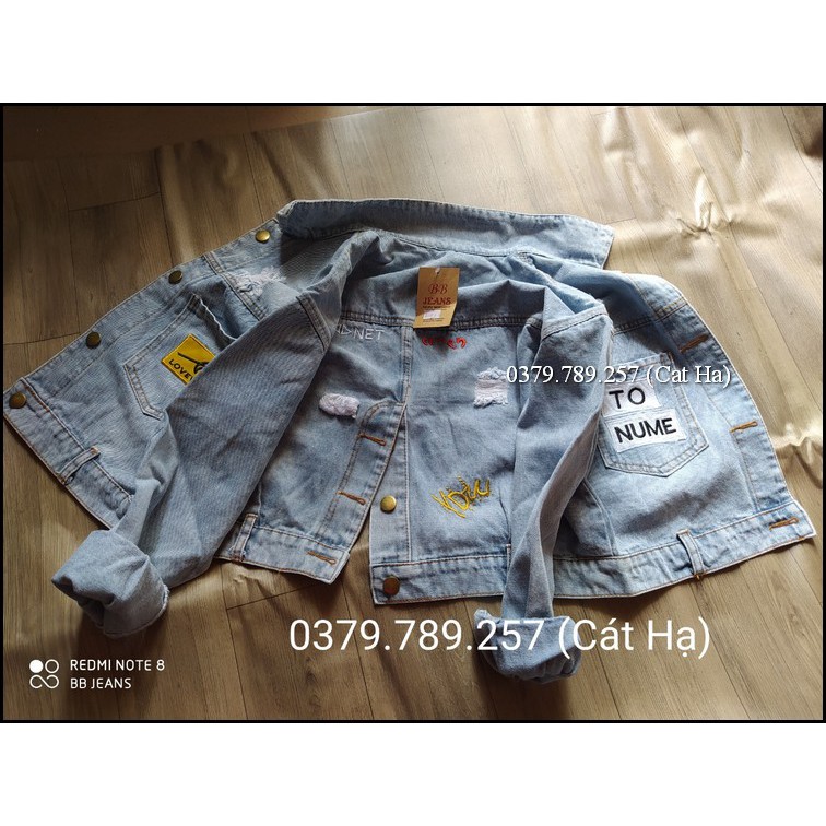 Áo khoác nữ chất jean cao cấp thời trang form dưới 58Kg To number BB39