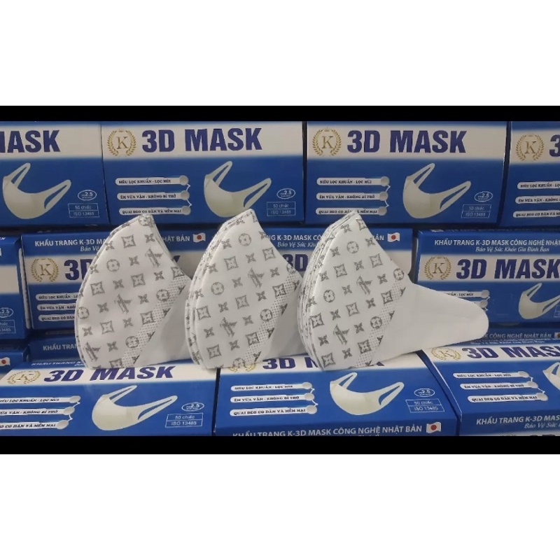 50 Khẩu trang 3d Mask người lớn, trẻ em